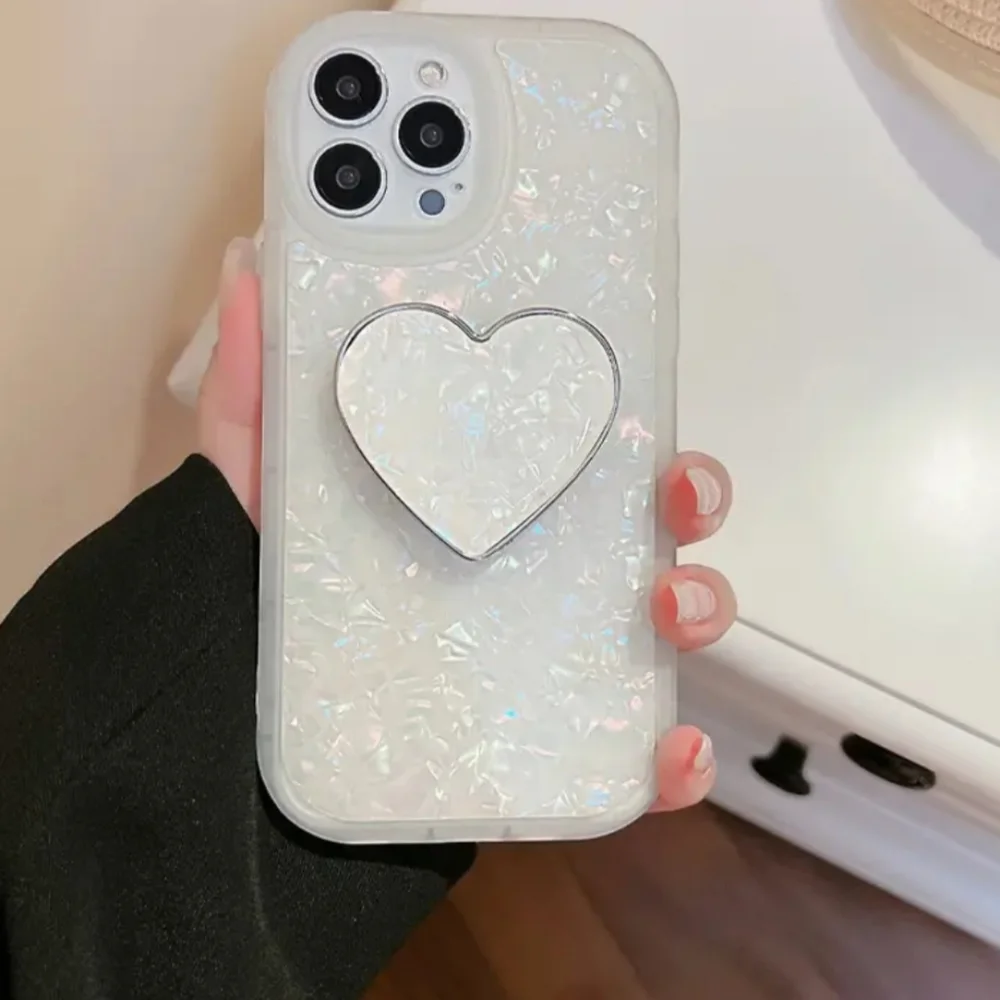 Brand new Apple IPhone 14 Pro Max Love heart bracket 🖤🖤🖤Silicone Phone